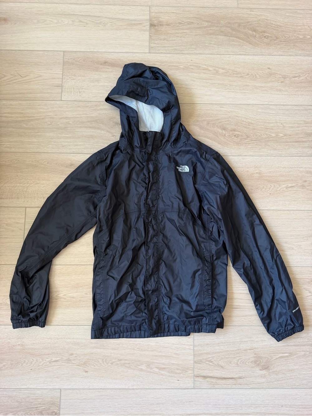 The North Face Boys Black Hooded Rain Jacket